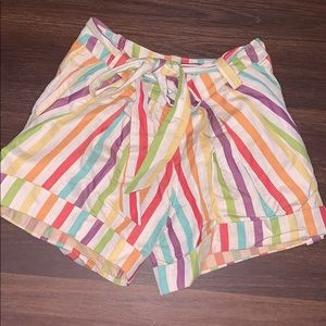 Multicolor striped shorts